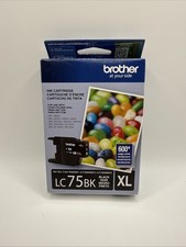 Brother LC75BK XL - NEW Black Ink Genuine Brother Cartridge Sealed  picture