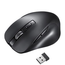 Sanwa Supply Wireless Blue LED Mouse, 5 Buttons, Black MA-WB518BK picture
