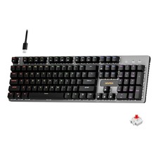 Mechanical Keyboard 104 Keys Rainbow LED Hot Swappable Red picture