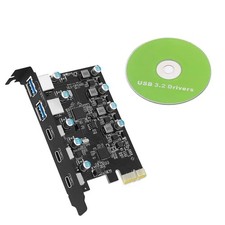 5-Port Desktop Expansion Card 20G USB 3.2 Gen 2 2*USB-A 3*USB-C For Win 7/8/10 picture