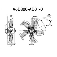 New sealed radiator A6D800-AD01-01 400V 800MM Ebmpaps External Rotor Cooling Fan picture