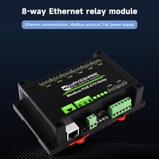8-Channel Ethernet Relay Module Modbus RTU Protocol Poe Ethernet Communication U picture