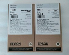 2 of New 06-2025 Genuine Epson T6537 200ml Light Black Ultrachrome HDR Ink 4900 picture