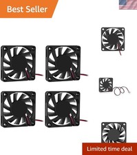 60x60x10mm Ball Bearing Fans - 4-Pack of 12V Brushless Computer Cooling Fans picture
