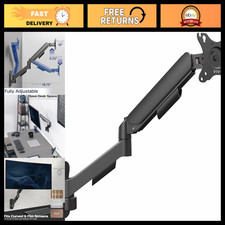 Adjustable Black Single Monitor Wall Mount for 32