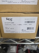 ICC Faceplate 1-Gang 1-Port IC107F1CWH - 25 Pack - White - New in Box picture