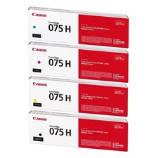 Canon 075 H Black/Cyan/Magenta/Yellow High Yield Toner Cartridge, Pack Of 4 picture