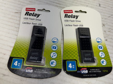 Lot of 2 Staples Relay USB Flash Drive 4GB 19703 School Work Data Storage New picture