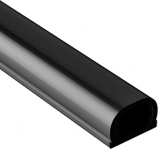 128In Mini Cord Hider, On-Wall Cord Cover, W0.5In H0.31In, Black picture