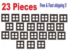 23 Pieces Leviton 001-85016-BRN Double Gang Brown Duplex Receptacle Wall Plate picture