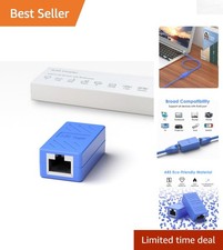 High-Speed RJ45 Female to Female Ethernet Coupler for Cat7/Cat6/Cat5 - Blue picture