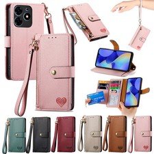 Flip Leather Love Zip Wallet Cover Case For S26 S25 FE S23 S24 S21 S20 FE S22 picture