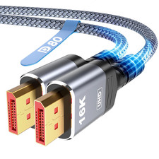 80Gbps Displayport Cable 2.1 6.6FT, 16K@60Hz, 8K@120Hz, 4K@240Hz picture