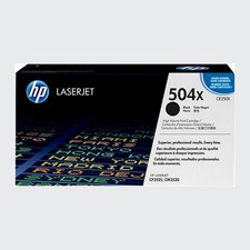 New Open Box HP 504X High Yield Black Original LaserJet Toner Cartridge, CE250X picture