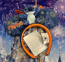 2024 Disney Parks - Disneyland Paris Stitch Plush Ear Headband NWT picture