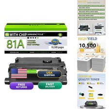 81A Black Toner Cartridge Compatible HP 81A CF281A 81X M604 M605 M630 picture