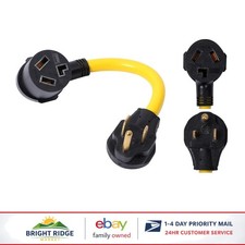 240V 30 Amp Power Cord Adapter, Male to Female Plug for Generators and Dryers picture