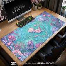 Mew Crystal Pond Mouse Pad, Cute Pokemon Gaming Desk Mat picture