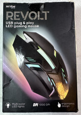 Vibe Gaming Revolt USB Plug & Play LED Gaming Mouse Open Box picture