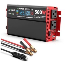 Black 500W Power Inverter 12V DC to 110V/120V AC with LCD - 500W picture