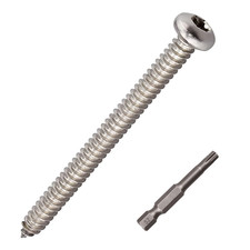 30 Pcs #10 x 3 Torx Pan Head Sheet Metal Screws with Bit, 304 Stainless Steel 18 picture