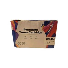 2pk Black Premium Toner Cartridge CRG-104 EZink Expires 28/04/2025 New Open Box picture