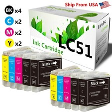 10PK LC51 LC-51 Ink Cartridge for DCP-130C DCP-330C DCP-350C MFC-440CN Printer picture