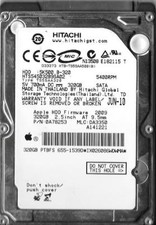 APPLE HITACHI HTS545032B9SA02 320GB SATA HARD DRIVE P/N: 0A78253  MLC: DA3350 picture