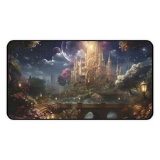 Mystic Castle Gaming Pad, Enchanted Forest Mouse, Aesthetic Desk Design. picture