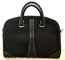 Tumi Elements Womens Black Nylon Leather Carry On Computer Bag Briefcase Travel picture