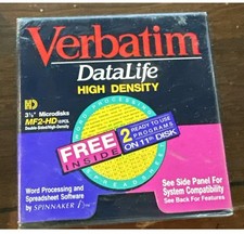 Verbatim Datalife MF2 HD 3.5 IBM Diskettes FloppyDisks Factory Sealed 10 Pk -B1a picture