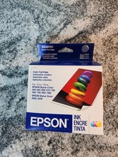 Genuine Epson S020191 Color Ink Cartridge Sealed Exp 07 2003 picture