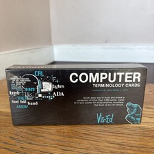 Vintage 1981 Vis-Ed Computer Terminology 1000 Flash Cards vocabulary Lexicon New picture
