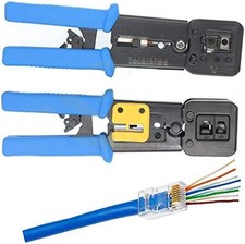 All-In-One Crimper for Pass-Through/Ez/Legacy RJ11/RJ12/RJ45 Connectors Profes picture