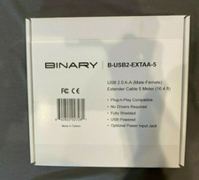 Binary B-USB2-EXTAA-15 USB 2.0 A-A Male-Female 5-Meter Cable NEW Fast Shipping picture