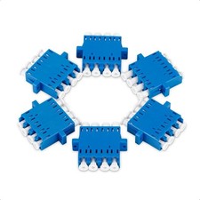 LC UPC Quad OS2 Single Mode Fiber Optic Adapter,OS2 LC Fiber Coupler [QTY 6]-930 picture