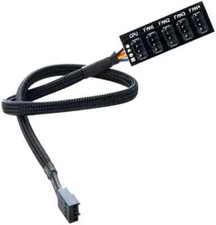 ThreeBulls PWM Fan Hub, PC CPU Cooling 4 PIN/3PIN Fan Power Cable Hub Splitter A picture