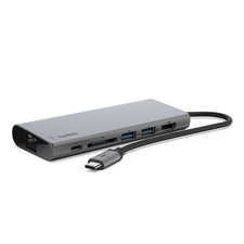 Belkin USB-C Multimedia Hub (Certified Refurbished) - Silver picture