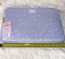 LoveShackFancy x Yoobi 15in Padded Laptop Sleeve Case Blue Floral Polyester picture