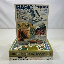 3 Vintage Sybex Computer Programming Books Lot BASIC Pascal Handbook Programs picture