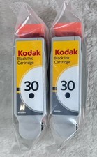 2 Pack - NEW GENUINE Kodak 30B 30 Black Ink Cartridge 1780337 8345217  picture