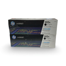 lot of 2 New OEM HP 202A LaserJet Toner Black CF500A M254 MFP M280 M281 picture