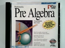 Pro One Multimedia Pre Algebra Software CD-ROM Windows PC Educational Math 1995 picture