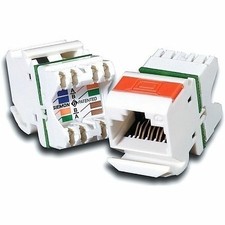 Siemon MX6-02 Outlet, MAX, UTP, CAT6, RJ45, Angled ,WHT P-DWN, T568A/B, W/DR picture