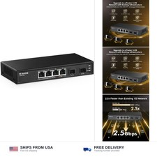 MokerLink 4 Port 2.5G Ethernet Switch with 2 Port 10G SFP+ Slot, 4 x 2.5G Bas... picture