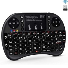 Rii i8+ Black Mini Wireless Keyboard with BACKLIGHT for Smart TV Android TV Box picture