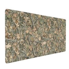 Extra Large Mouse Pads Camouflage Forest Leaves XXL Extended Mousepad with St... picture
