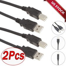 2Pcs NEW USB 2.0 A TO B High Speed Printer Scanner Premium Cable Cord 1.5m picture