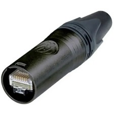 Neutrik NE8MX6-B-T EtherCON Connector Straight Plug Number of Poles 8P8C Black 1 picture