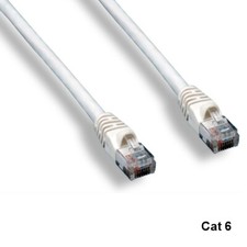 Kentek White 25ft Cat6 UTP Patch Cord 24AWG 550MHz RJ45 Router Network Internet picture